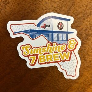 Sunshine & 7 Brew Florida State Sticker
